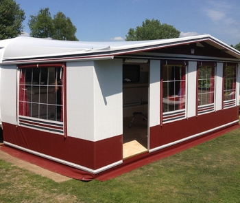 Voortenten voor trekcaravans met profielframe